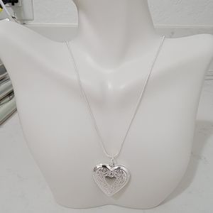 NEW STERLING SILVER Heart Locket Necklace